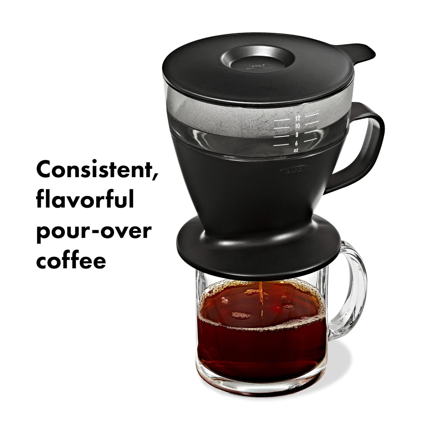 OXO Brew Pour Over Coffee Maker with Water Tank — Matte Black