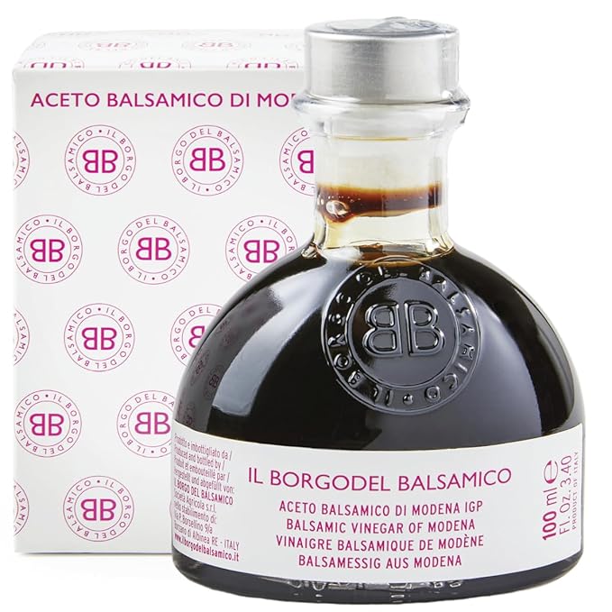 Il Borgo del Balsamico ??IGP Balsamic Vinegar of Modena, 3.38 fl oz (100 ml), Monogram Aceto Balsamico di Modena IGP, Gourmet Balsamic Vinegar from Italy
