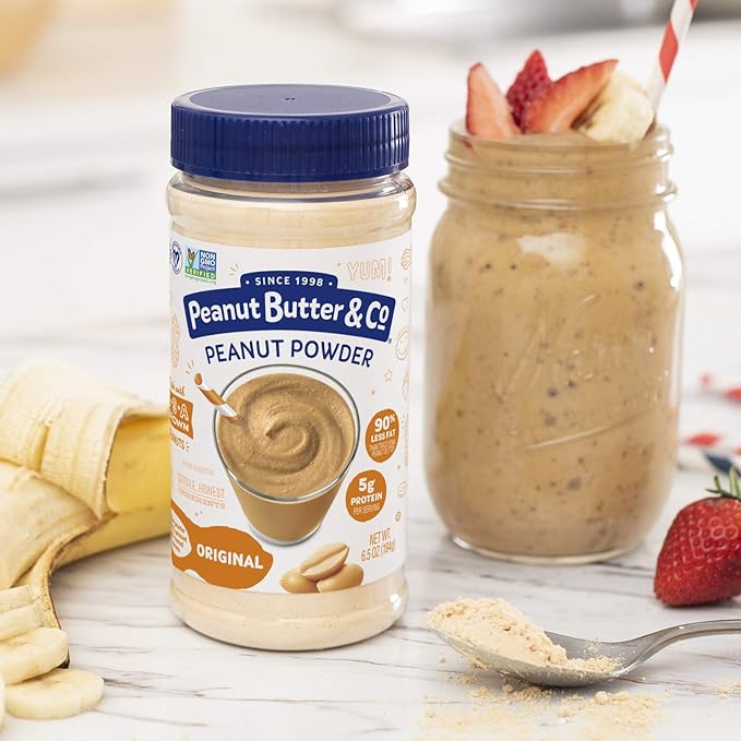 Peanut Butter & Co. Powdered Peanut Butter, Non-GMO, Gluten Free, Vegan, Original, 6.5 Ounce Jars (Pack of 6)