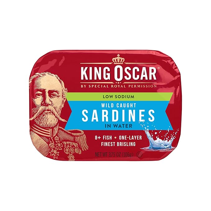 King Oscar Wild Caught Brisling Sardines In Pure Spring Water, 3.75 Ounce (Pack of 12) ( Packaging