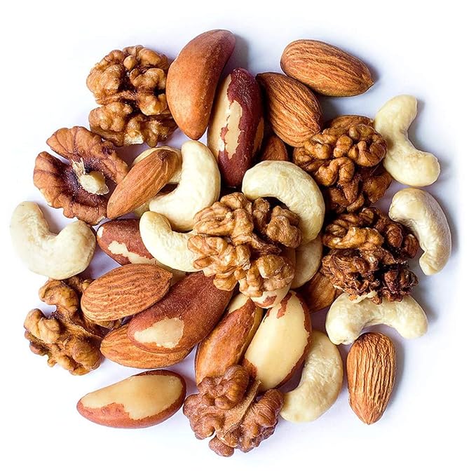 Food to Live - Mixed Raw Nuts, 8 Ounces Cashews, Brazil Nuts, Walnuts, Almonds, Unsalted, Raw, Kosher, Vegan, Bulk