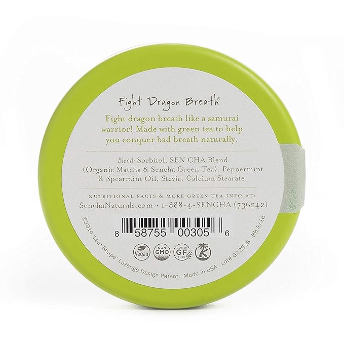 SEN CHA Naturals Green Tea Mints, Moroccan Mint, 1.2 oz (Pack of 6)