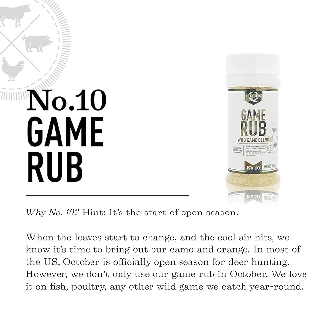 Lillie?™s Q - Game Rub for Wild Meat, Cardamom & Rosemary Seasoning for Grilling, Flavorful Rub Perfect for Venison, Boar, Rabbit, Duck and More (5 oz)