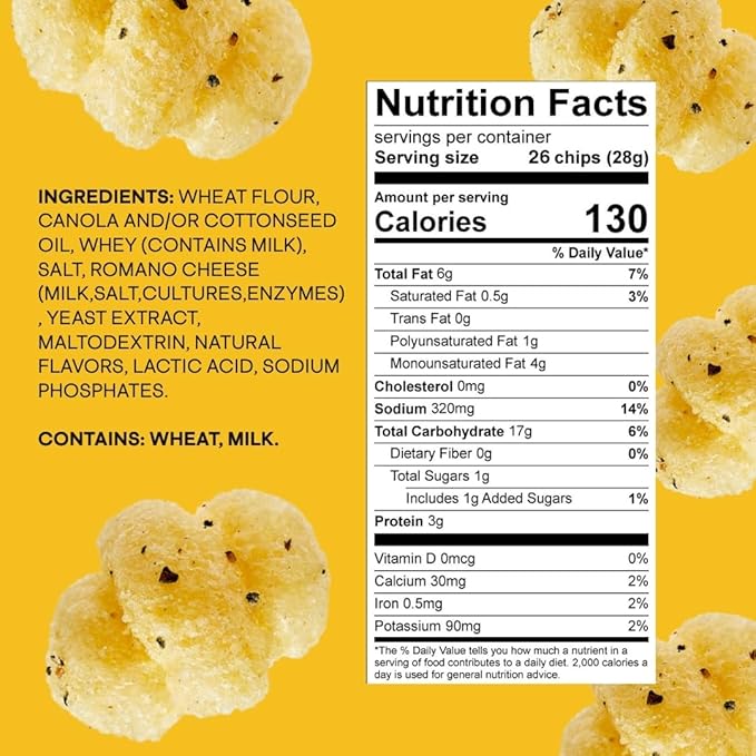 Tantos! Puffed Pasta Chips ??Healthy Pasta Snack by Top Chef Joe Sasto ??Plant-Based, Low Calorie, Crunchy Chips ??Variety Pack ??Marinara, Pesto, Cacio e Pepe, Classico ??Gourmet Bold Flavors (4 oz 6 Pack, Cacio e Pepe)