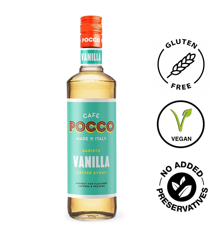 Cafe Pocco Vannillia Syrup 750ml Glass Bottle (1 Bottle, N/A)