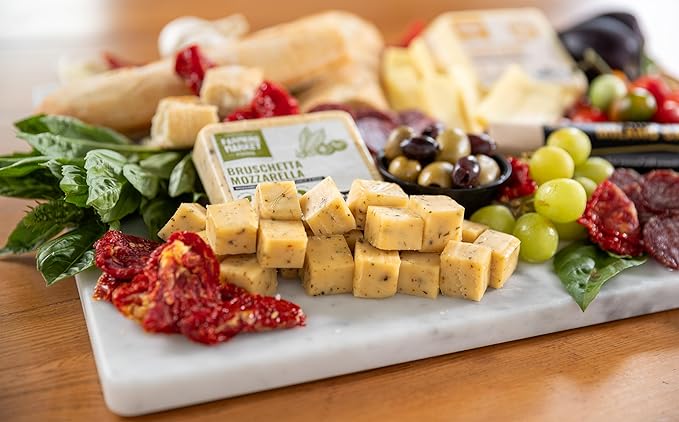 Farmers Market, Gluten Free, Keto, Paleo, Low Sodium, Zero Sugar, Wisconsin Cheese Gift Sets, 1-Pack, Garlic Herb White Cheddar
