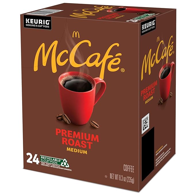 McCafe Premium Roast Coffee, Keurig Single Serve K-Cup Pods, Medium Roast, 96 Count