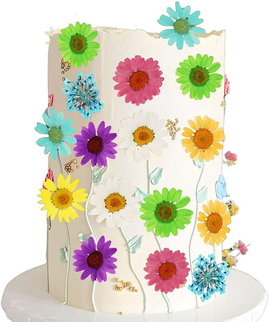 JeVenis Rainbow Wildflower Cake Toppers Wildflower Decor Baby In Bloom for Baby Shower Birthday Bridal Shower Wedding Party Decoration