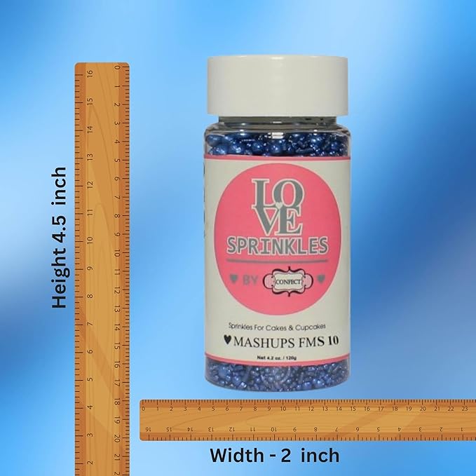 Confect Edible Christmas Sprinkles ??Navy Blue Pearl & Vermicelli Mix for Frozen-Themed Cake, Cupcake, Cookie & Holiday Baking Decoration | Vegan, Gluten-Free, Soy-Free, Dairy-Free, Palm Oil-Free- 4.2 Oz