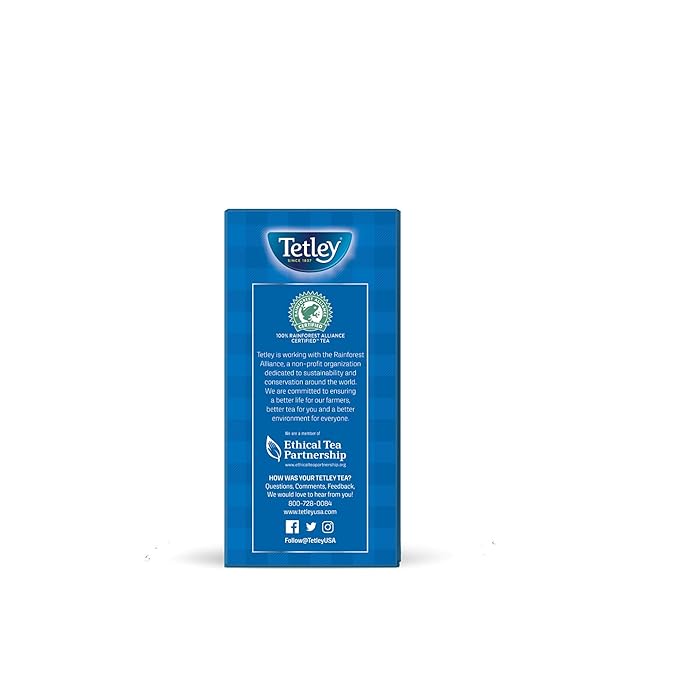 Tetley Classic Blend Decaf Premium Black Tea, Decaffinated Tea, Rainforest Alliance Certified, 72 Tea Bags (Pack of 12)