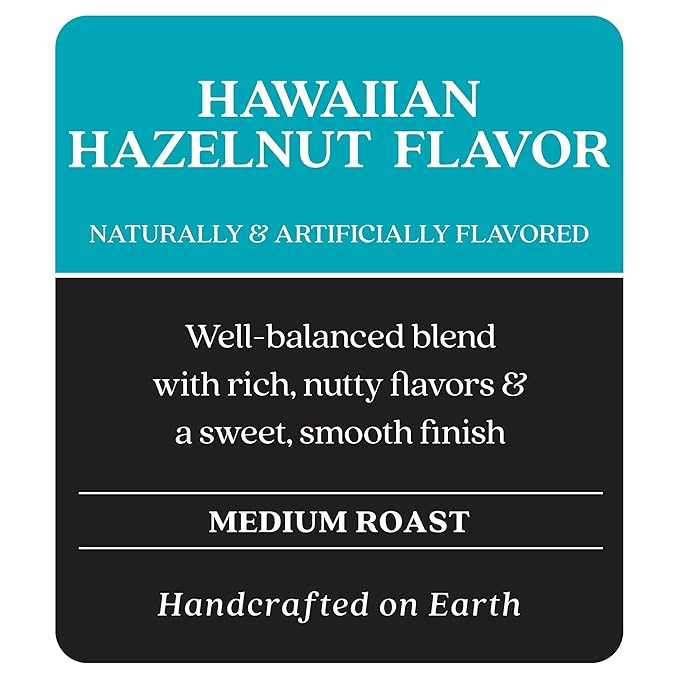 Copper Moon Ground Coffee, Medium Roast, Hawaiian Hazelnut Blend, 12 Oz