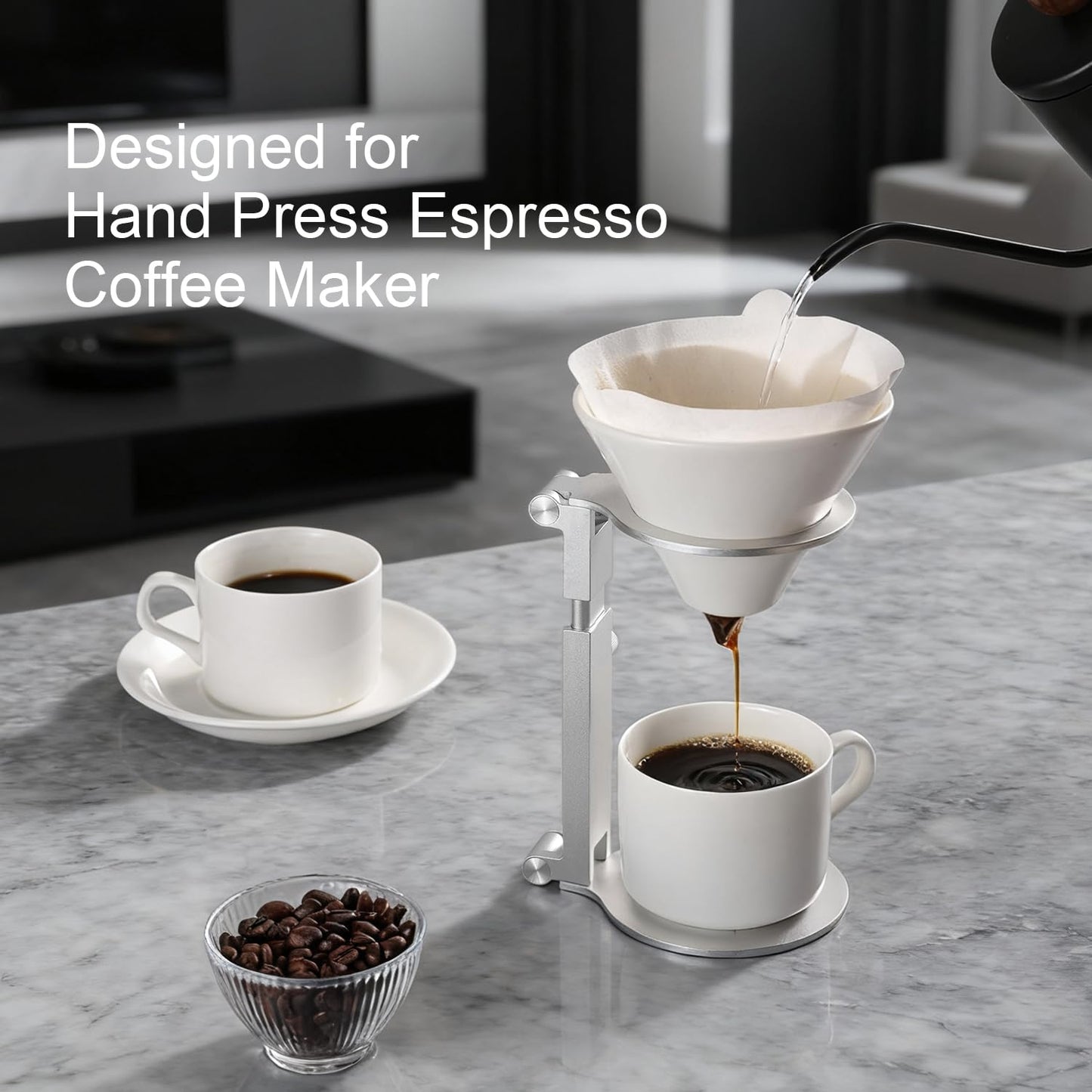 Pour Over Coffee Stand, Adjustable Foldable Dripper Holder for Coffee Maker