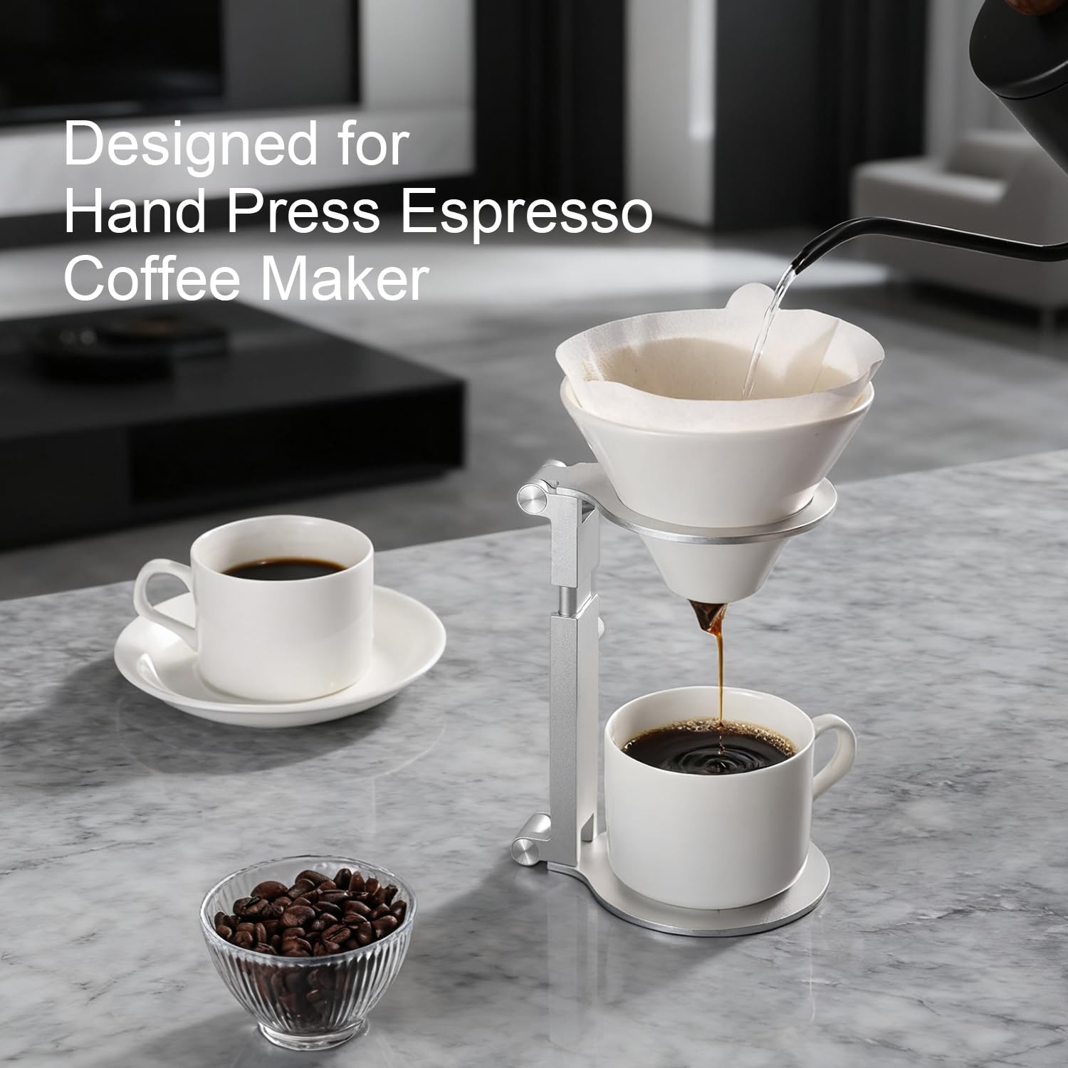 Pour Over Coffee Stand, Adjustable Foldable Dripper Holder for Coffee Maker