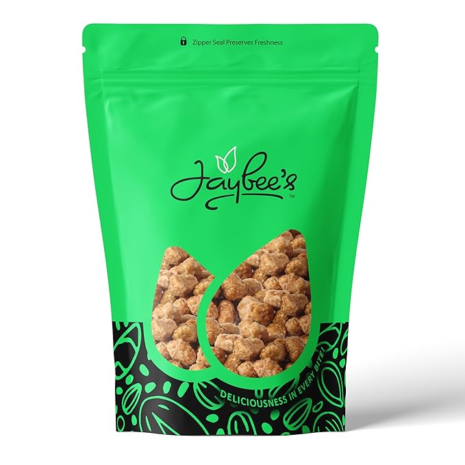 Toffee Peanuts 48 oz Resealable Bulk Bag - Premium Roasted & Sweetened Nuts, Perfect for Snacking, Baking, Holiday Treats & Gifting | 3 Pounds | Jaybee's Nuts