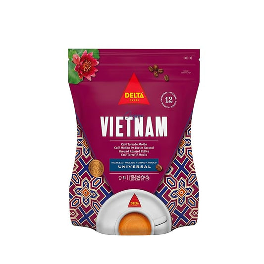 Delta Ground Roasted Coffee from Vietnam for Espresso Machines