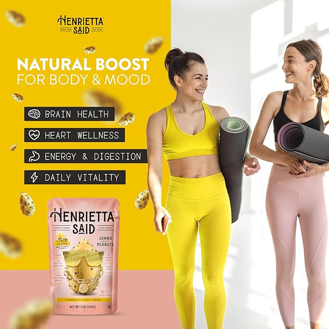 Henrietta Said Wing-Flavored Peanuts - Variety Pack - Truly Good Foods Shelled Snacking Nuts - Bold Flavors - Savory & Spicy - Jumbo Flavored Peanuts - Protein Packed Vegan Snack - 4 (5-oz) Packs