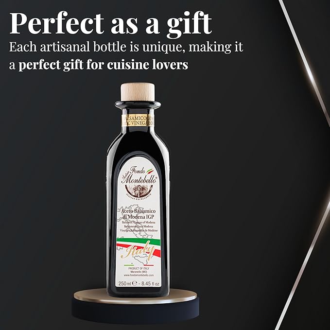 Balsamic Vinegar of Modena 8.45 fl.oz. (250ml), IGP-Certified Dense Balsamic Vinegar with a Bold, Sweet-and-Sour Taste - Product from Italy