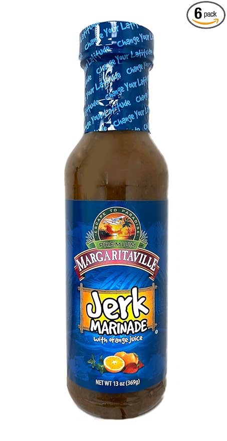 Margaritaville Jerk Marinade Sauce, 13 Ounce (Pack of 6)