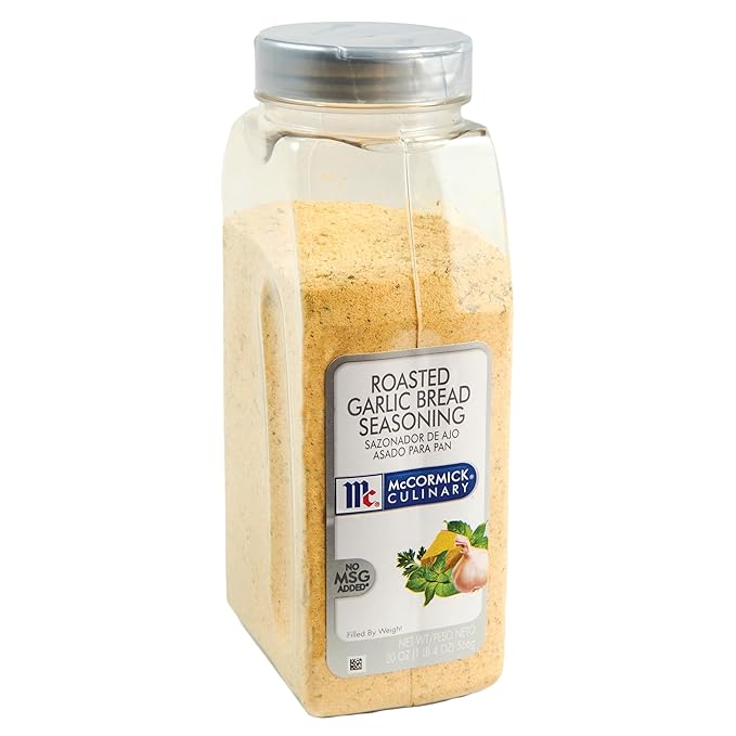 McCormick Culinary Roasted Garlic Bread Seasoning, 20 oz - One 20 Ounce Container of Garlic Seasoning Blend for Fresh Garlic Bread, Pasta, Pizza, Sauces and More