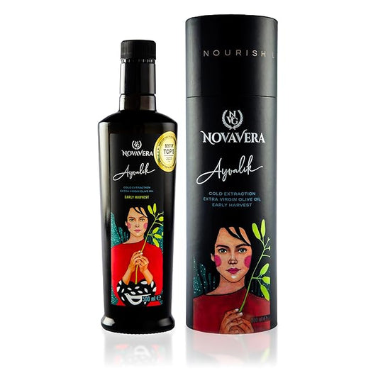 NVG NOVAVERA Ayvalik High Polyphenol Rich Olive Oill, Delicate & Fruity With Fresh Notes of Green
