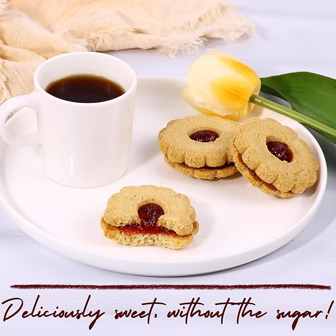 Sugar Free Cookies by Stern?™s Bakery | [10 Count] Strawberry Filled Linzer Tarts | Sugar Free Cookies and Snacks for Diabetics | Low Carb Snacks for Adults