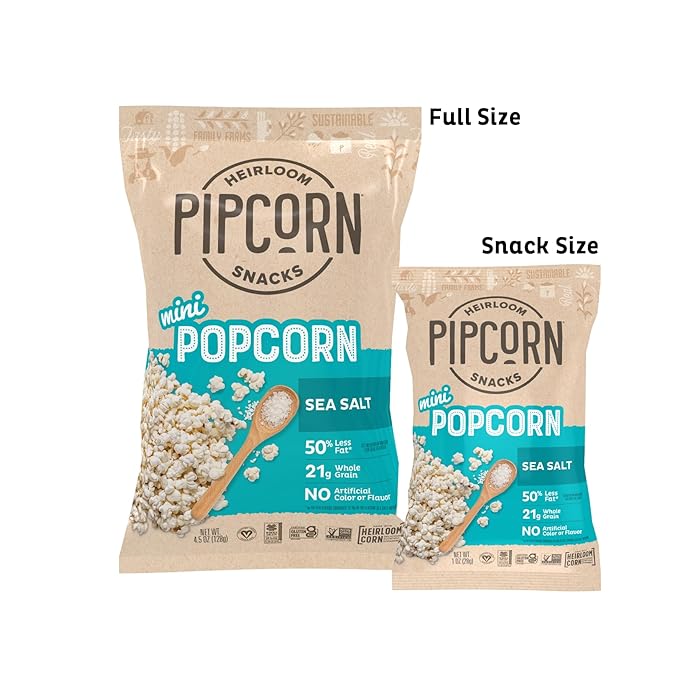 Heirloom Snack Variety Pack by Pipcorn - 1oz 24pk - with Cheese Balls and Mini Popcorn, Healthy Snacks, Gluten Free Snacks, Snack Variety Packs, Heirloom Corn