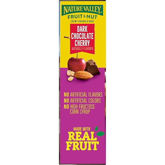 Nature Valley Fruit and Nut Granola Bars, Dark Chocolate Cherry, 6 ct, 7.4 OZ