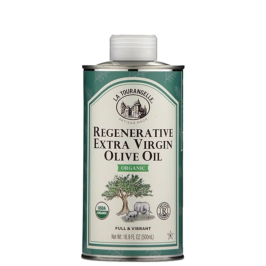 La Tourangelle Regenerative Organic Extra Virgin Olive Oil, Cold-Pressed High Antioxidant Olives