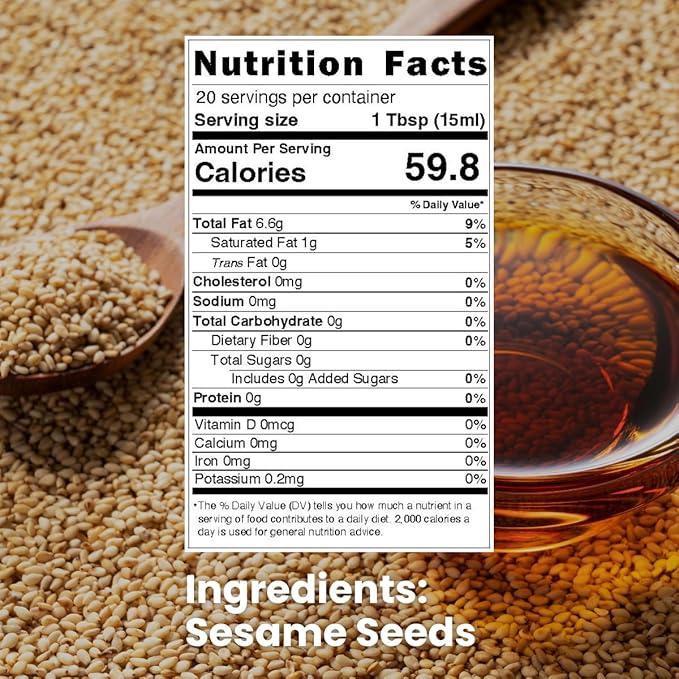 Korean Pure Sesame oil 10.14 fl oz, 100% Roasted Sesame Seed Oil with Rich Nutty Flavor, Made in Korea, Authentic Toasted Seasoning oil for Asian dishes, pantry essential for cooking