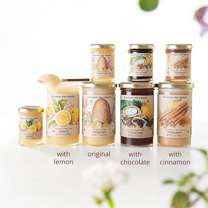 Savannah Bee Company Whipped Honey - All Natural Spreadable Honey