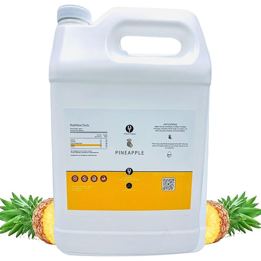 Dolce Flav Pineapple Extract ??1 Gallon Oil-Soluble Kosher, Sugar-Free, Concentrated Tropical Flavor for Candy, Chocolates & Desserts, Includes Measured Dropper