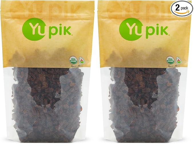Yupik Organic Thompson Raisins, 2.2 lb, Non-GMO, Vegan, Gluten-Free (Pack of 2)