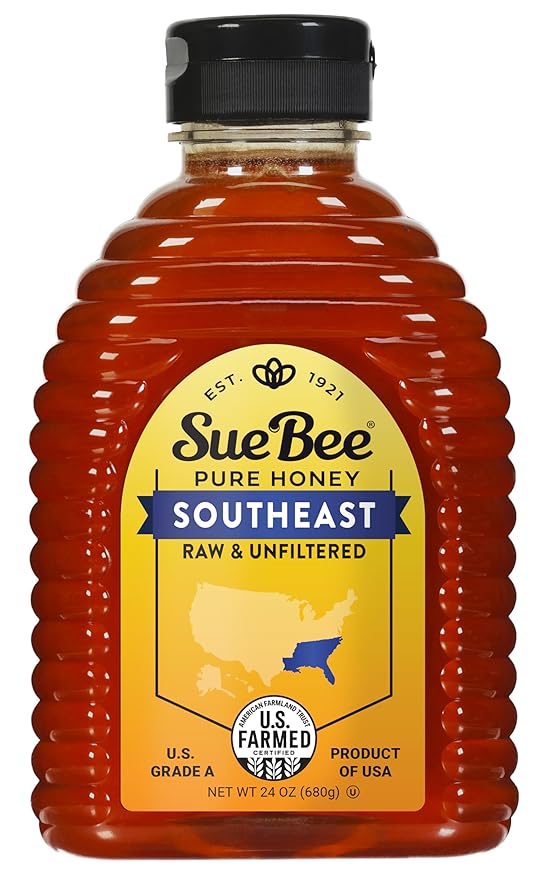 Sue Bee Regional Southeast Honey, Strained, Unfiltered USA Beekeeper-Owned Co-op, 24 oz (Packaging May Vary)