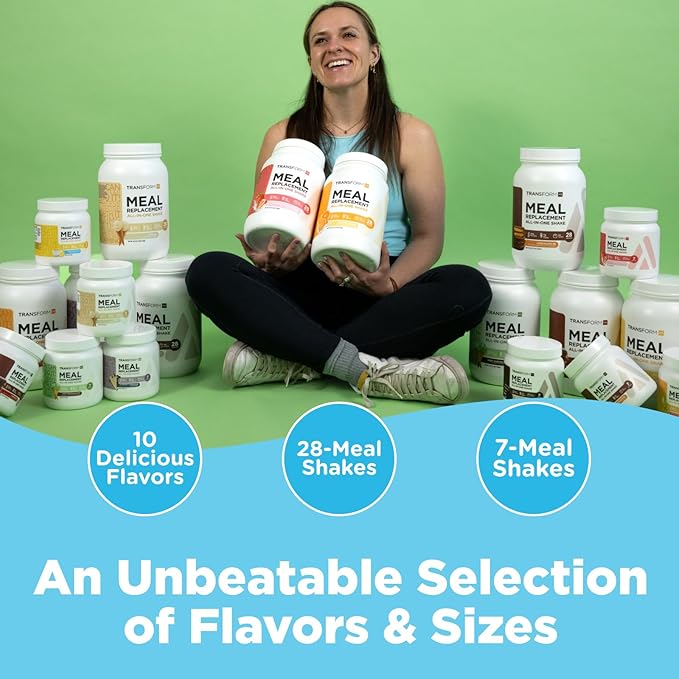 TransformHQ Meal Replacement Shake Powder 7 Servings (Vanilla) - Gluten Free, Non-GMO