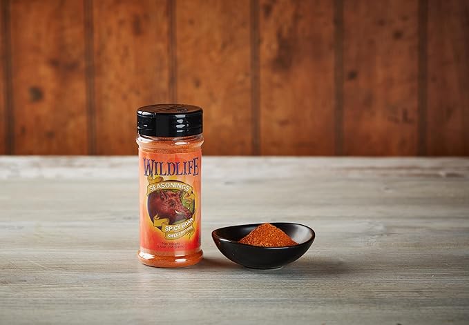 Wildlife Seasonings Spicy Boar Sweet Hot Rub - Bold Spicy Seasoning for Pork, Chicken, and Boar, Perfect for Smoking, Grilling or Fry Recipes with Smoky Paprika and Sweet Heat