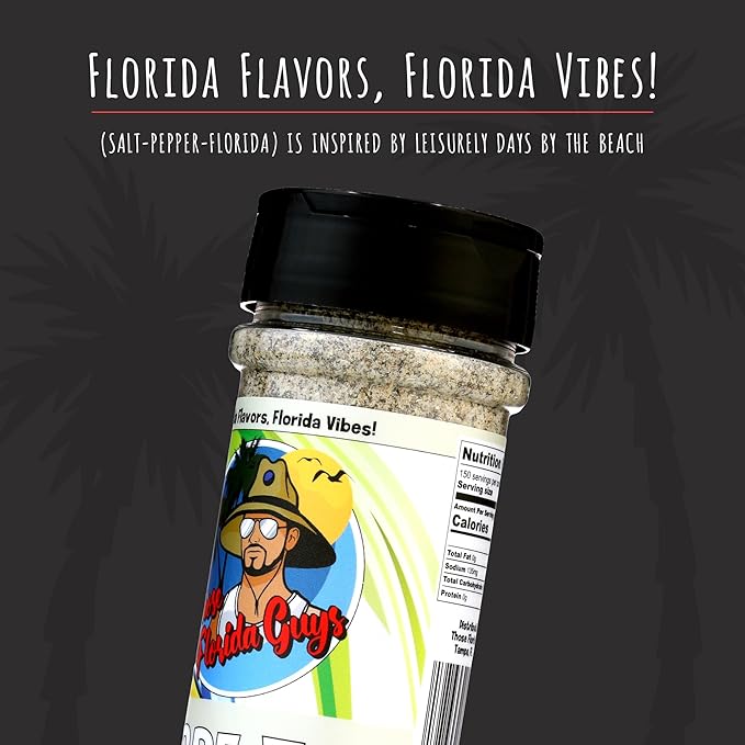 Spf 7 Spice and Rub, 150g - Unique Florida Blend of Salt, Pepper, Garlic & Sweet Vinegar Twist - Perfect Grilling & Food Seasoning for Beef, Pork, Fish, French Fries, Popcorn, Veggies & More