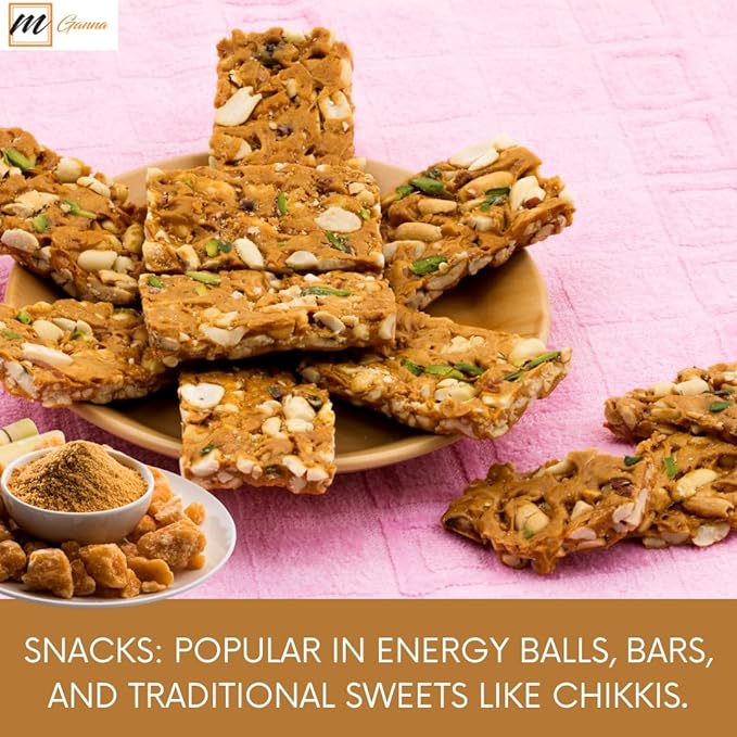 mGanna 100% Jaggery Powder as alternative for Natural Sweetner Food Recepies 454 g / 1 lbs