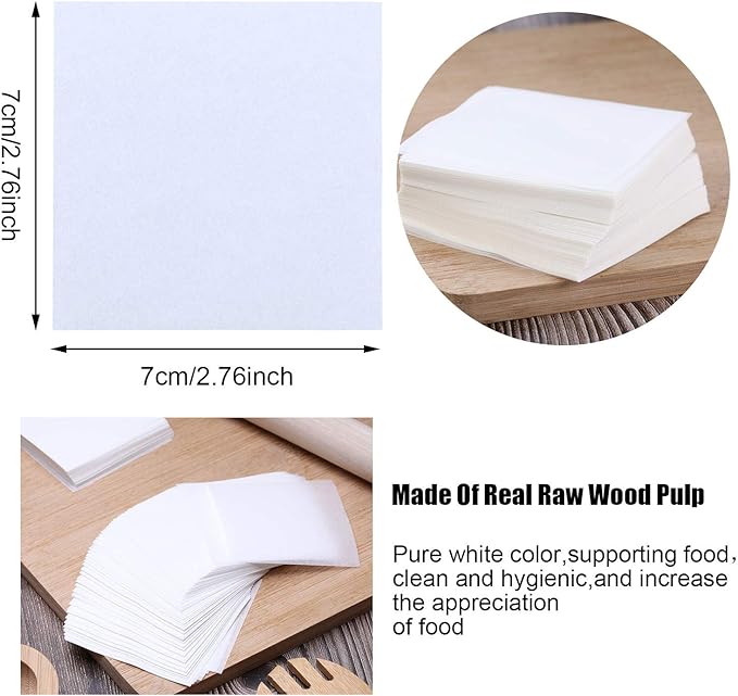 Patelai 1500 Pcs Square Parchment Paper Sheets 2.75 x 2.75 Inch Bamboo Steamer Wax Paper Air Fryer Liners for Baking Non-stick Steamer Mat for Cooking