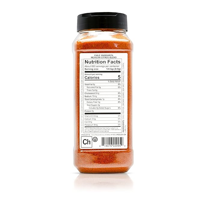 Spiceology - Chile Margarita Mexican Citrus Spice Blend - Chili Lime Taco Seasoning - Use On: Tacos, Black Beans, Chicken, Steak, Fish, Rice Chili, Pork, Corn or French Fries - 22 oz