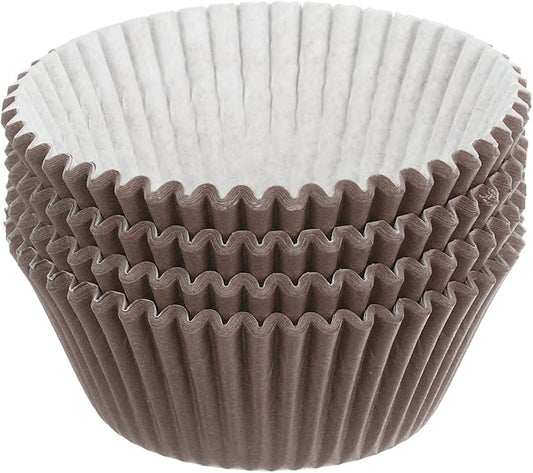 uxcell 100 Pcs Cupcake Liners, Muffins Paper Baking Cups Wrappers Standard Greaseproof for Baking Cupcake Wrapper, Brown