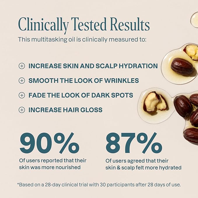 Cliganic Organic Jojoba Oil, 100% Pure (4oz) | Moisturizing for Face, Hair, Skin & Nails | Natural