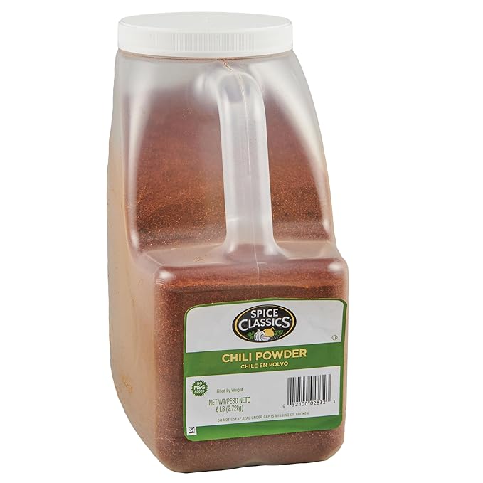 Spice Classics Chili Powder, 6 lb - One 6 Pound Container of Bulk Chili Powder, Perfect for Chili, Enchiladas, Stuffed Peppers and Taco Recipes (Pack of 3)