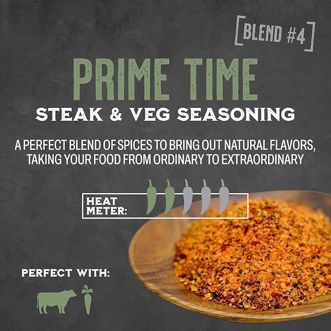 Spice Guru Prime Time BBQ Rub - Gifts for Men Who Cook, Gifts for Dad, Men Gifts, Dad Birthday Gift - Spices and Seasonings Sets - Steak Seasoning - Seasoning for Cooking and Grilling