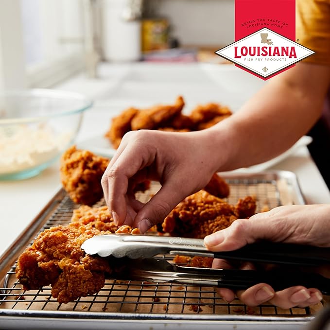Louisiana Seasoned Chicken Fry Batter 9 oz (Pack of 3) - Crispy Southern Coating Mix for Fried Chicken - Delicious and Convenient Coating Filled with Cajun Flavor - Easy to Make Recipe - Just Add Water