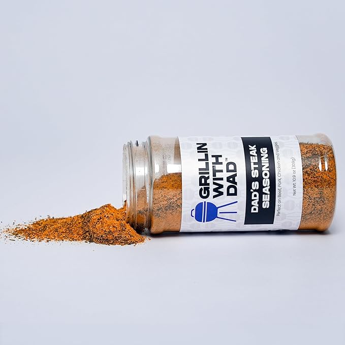 Grillin With Dad Steak Seasoning - Great Tasting Beef Seasonings - Contains Herb, Garlic and Spices - Best Steak Seasoning for Grilling & Smoking