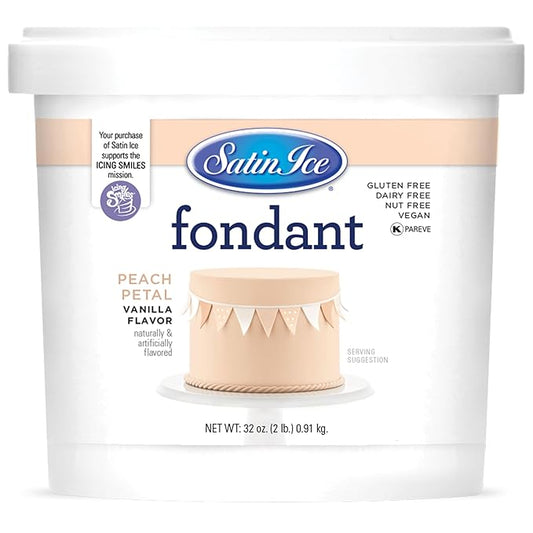 Satin Ice Fondant for Cake Decorating, Peach Petal (2 Pound)