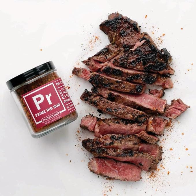 Spiceology – Prime Rib Rub – Bold, Savory Seasoning with Garlic, Smoked Paprika & Tomato – Perfect for Prime Rib, Steak, Brisket, Ribs, Pork & Vegetables – BBQ & Grilling Essential – 4.5 oz