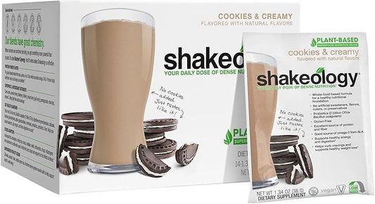 BODi Shakeology Plant-Based Vegan Protein Powder ??Gluten-Free Superfood Shake with Vitamins & Minerals ??Helps Support Healthy Weight Loss & Gut Health, Cookies and Creamy, 14 Individual Packets