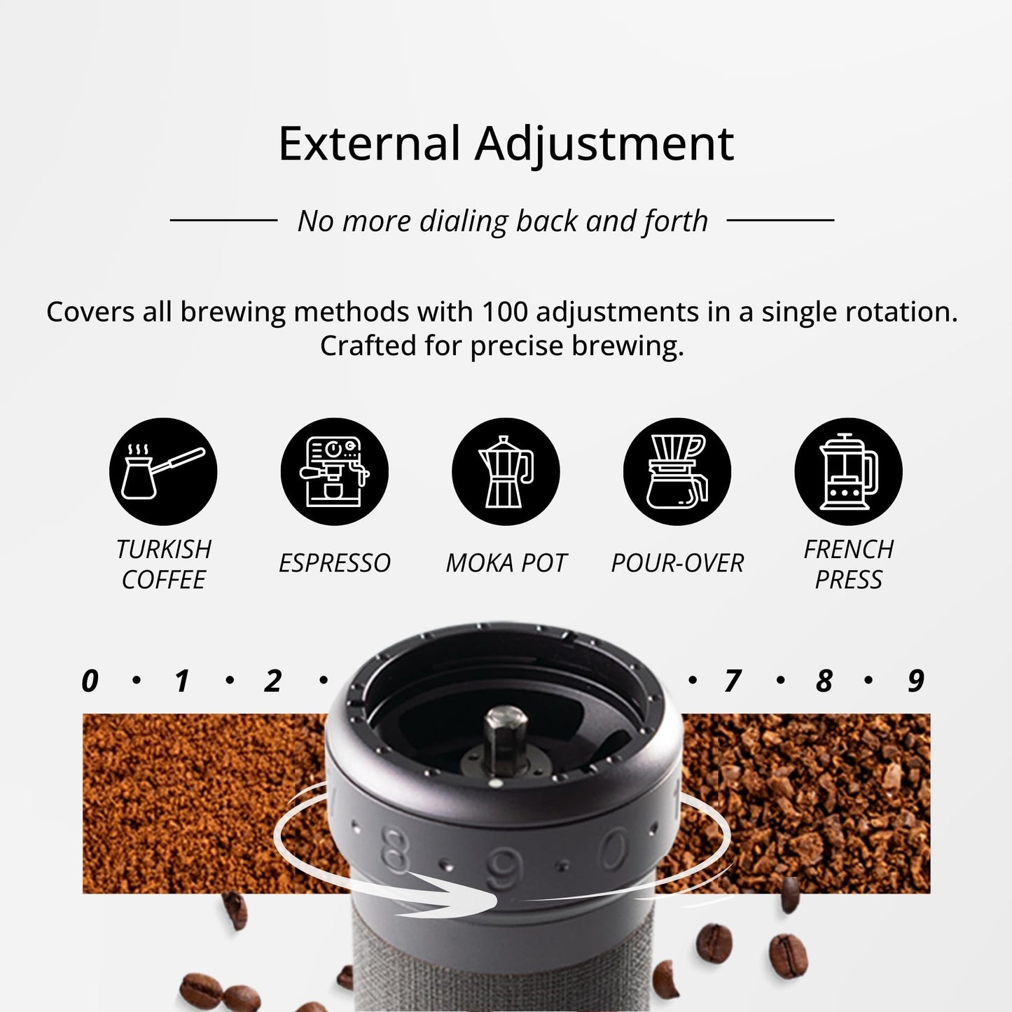 1Zpresso K-Ultra Manual Coffee Grinder Iron Gray with Carrying Case, Assembly Consistency Grind