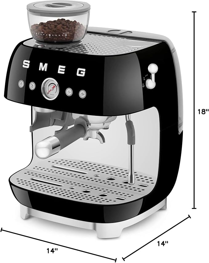 Smeg Semi-Automatic Espresso Machine (Black)